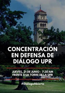 Manifestación de apoyo a Diálogo UPR
